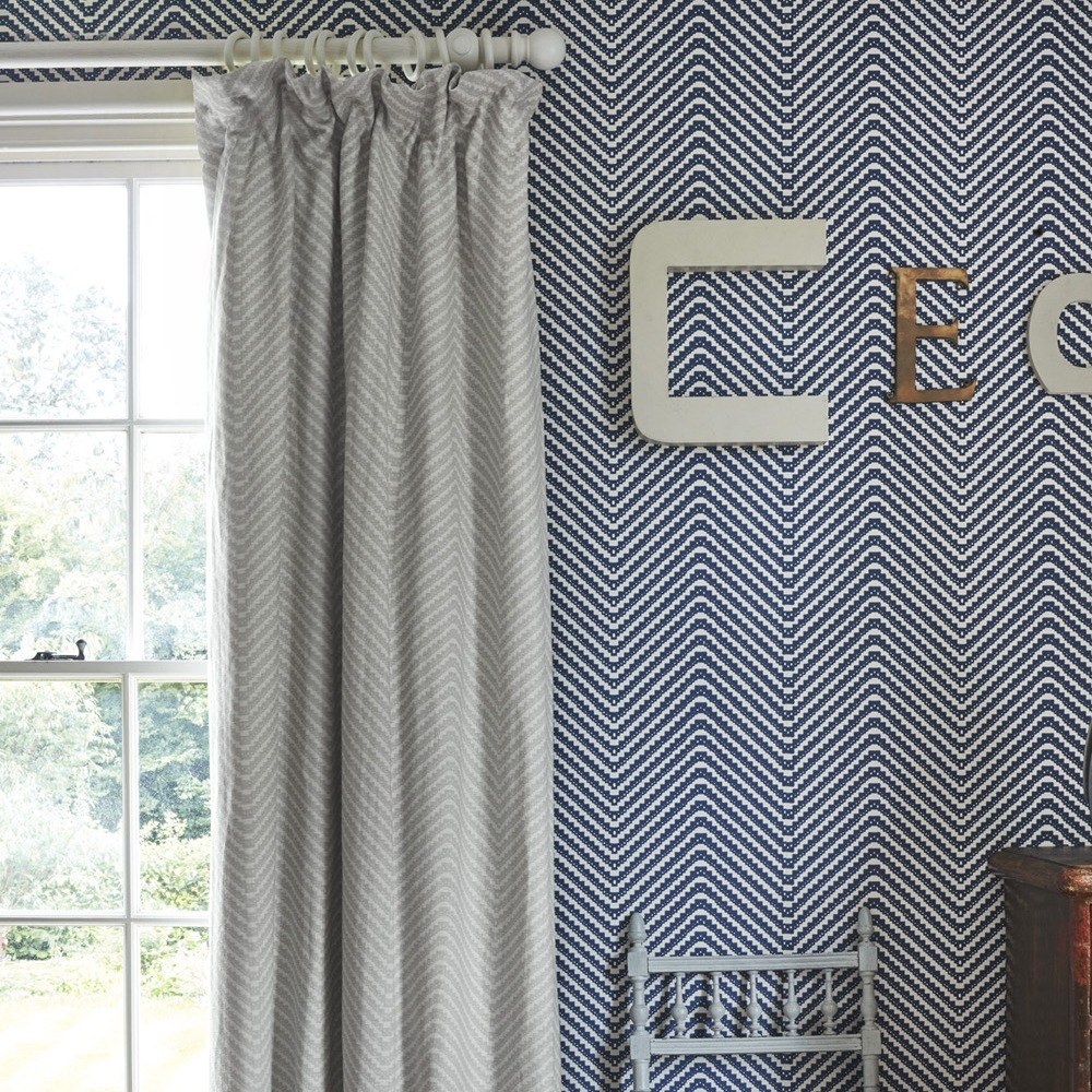 barneby gates chevron grey curtain