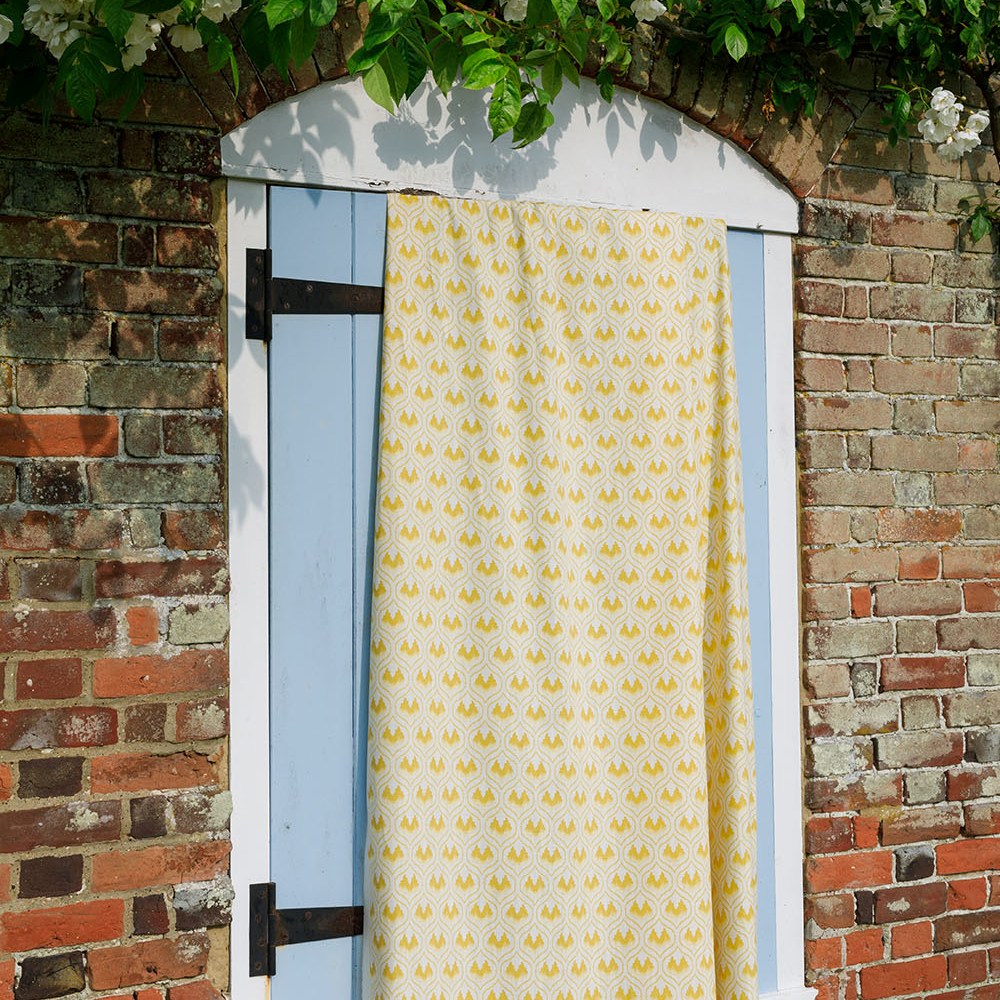 Barneby Gates Ikat Heat Mustard Curtain