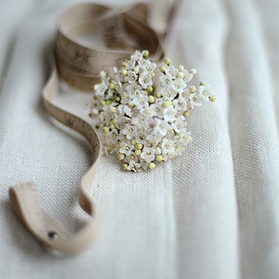 Peony and Sage Plain Laundered Chunky Linen Roman Blind