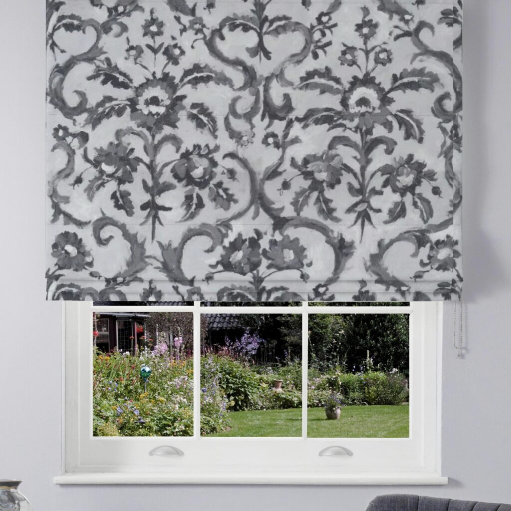 Designers Guild Guerbois Charcoal Roman Blind