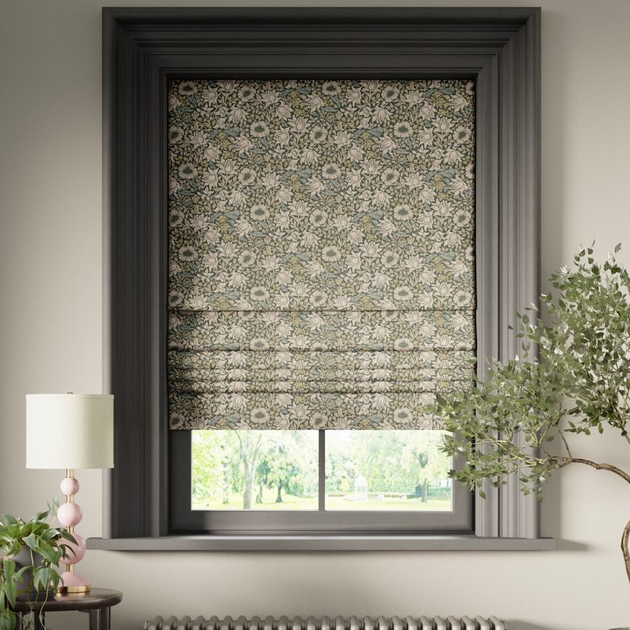 Mallow Slate Dove Roman Blind