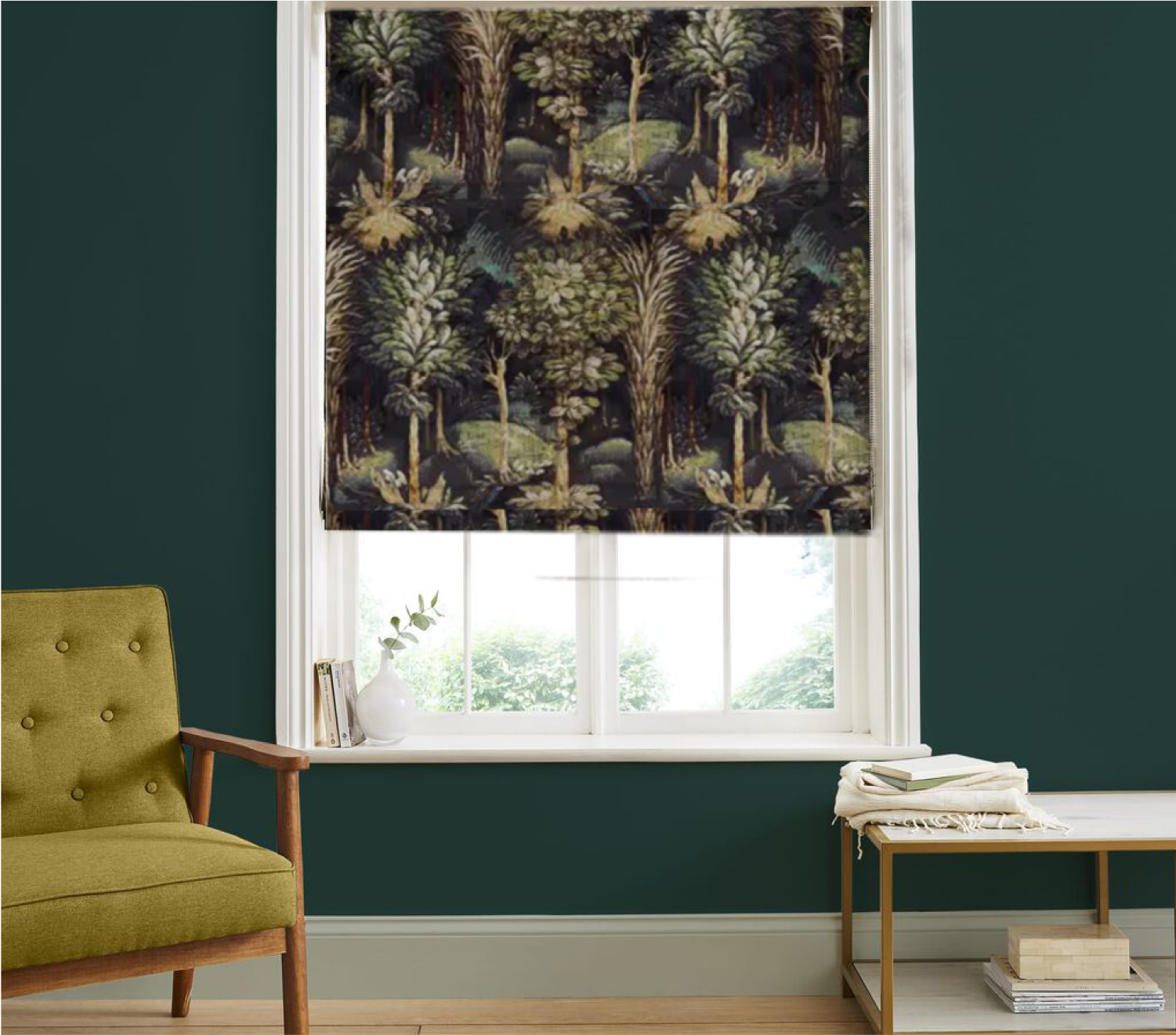 Forbidden Forest Ebony Roman Blind