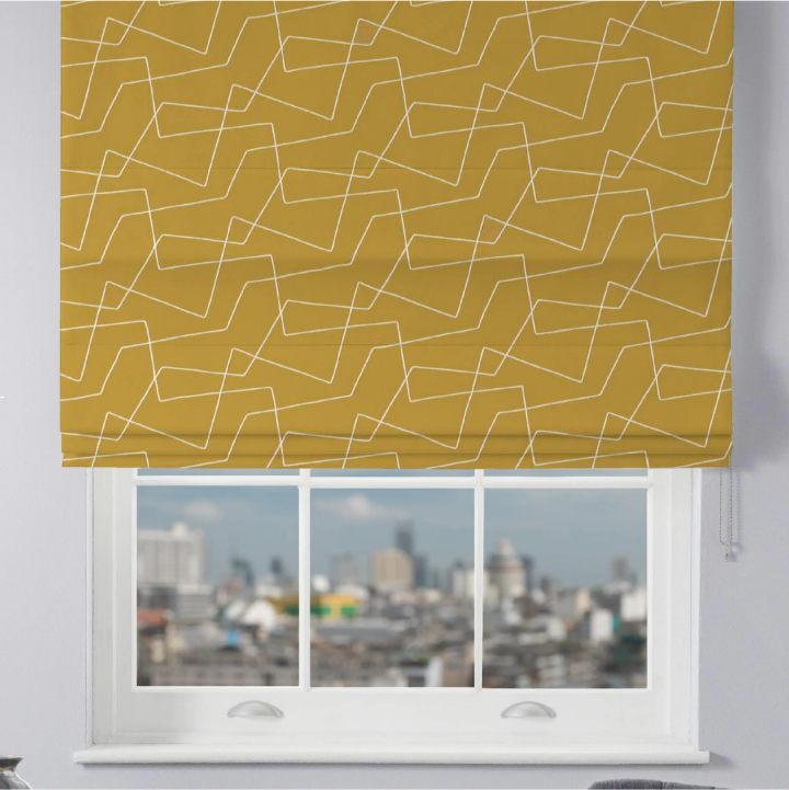 Harlequin Extensity Saffron Pearl Roman Blind