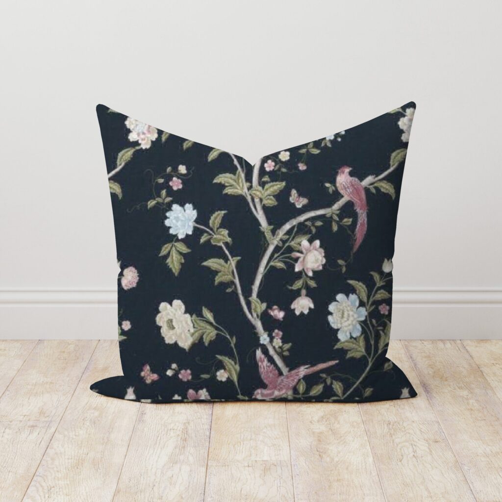 Laura Ashley Summer Palace Midnight Blue Cushion - Sewing House