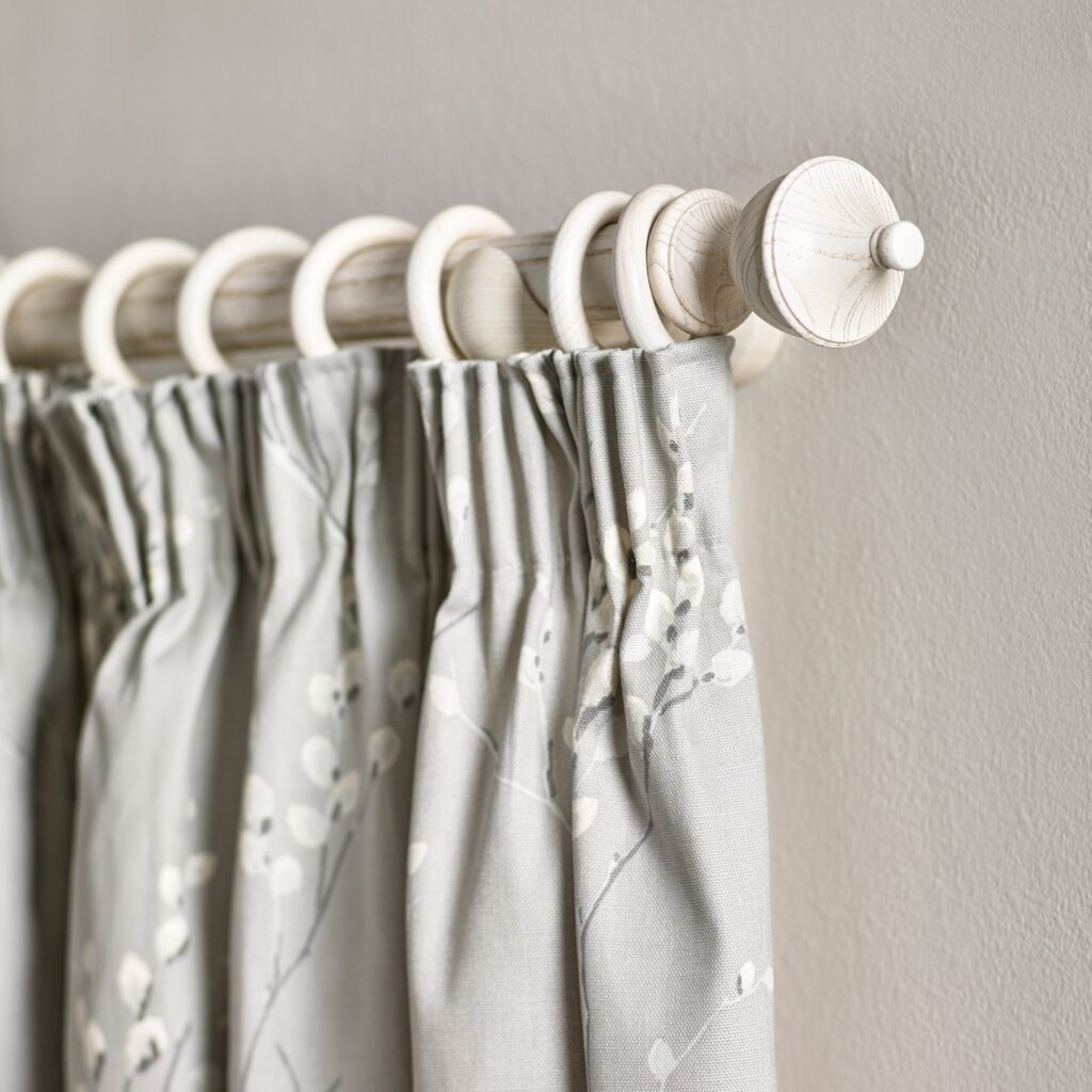 Ian Mankin Ticking Stripe Sky Headboard