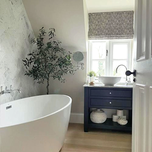 India Faded Charcoal Roman Blind