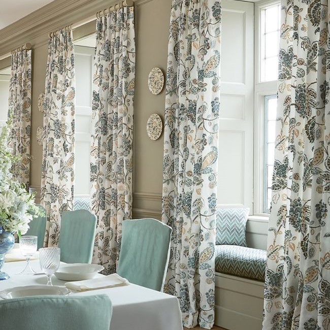 Colefax and Fowler Braganza Old Blue Curtains