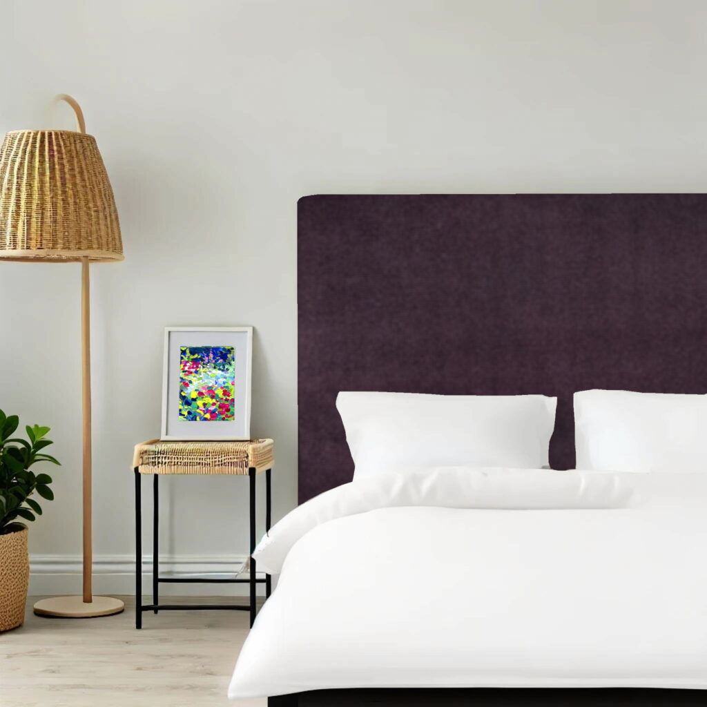 Purple Velvet Headboard