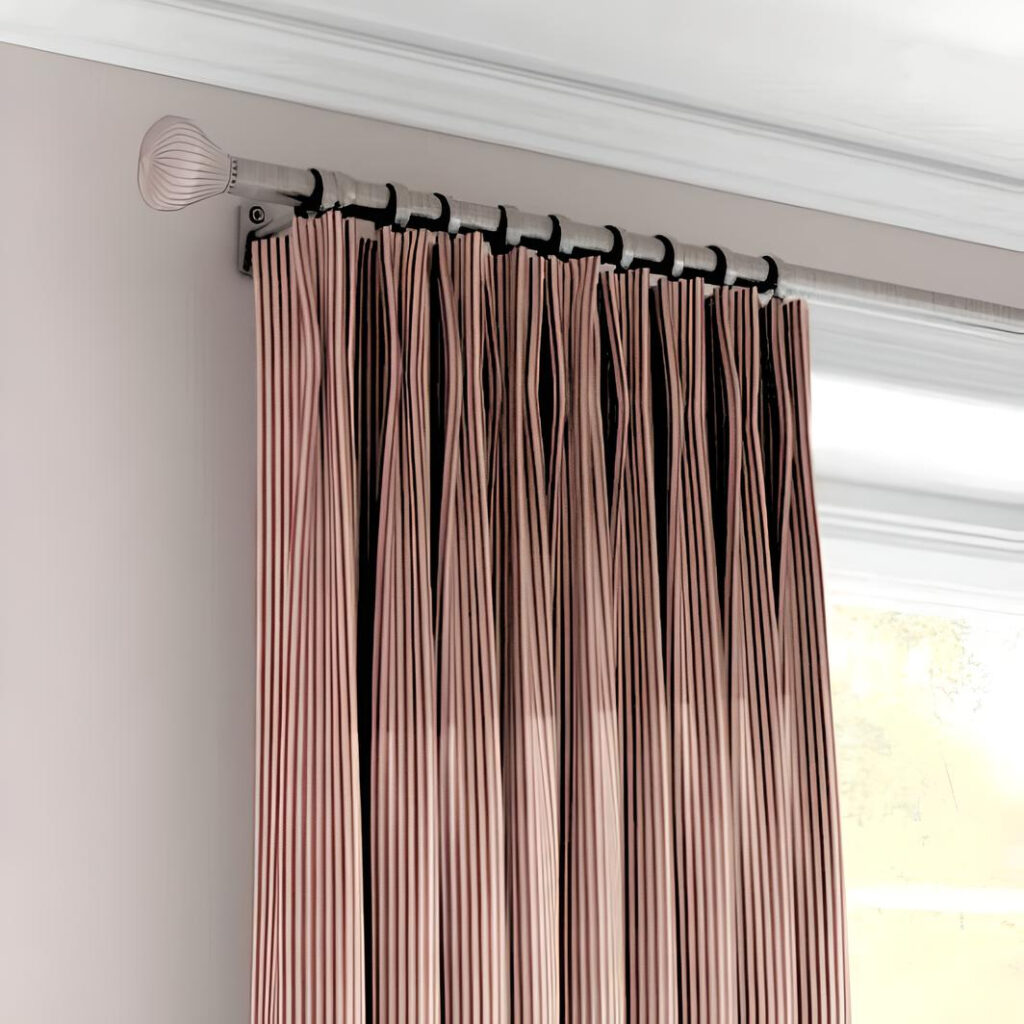 Ian Mankin Ticking Stripe Peony Curtains