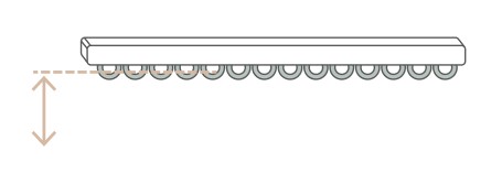 Curtain track drop 445x167