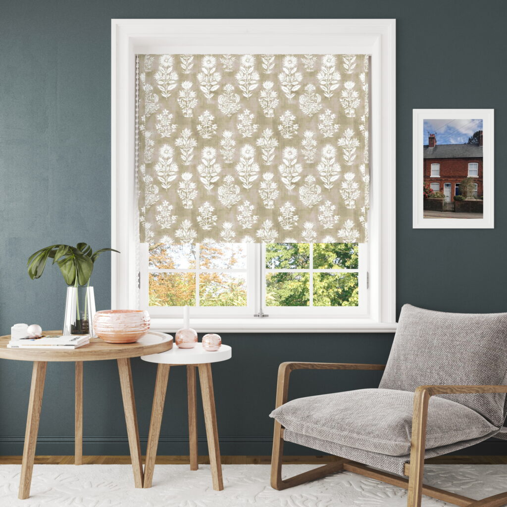 Warwick Rosalee Jute Roman Blind