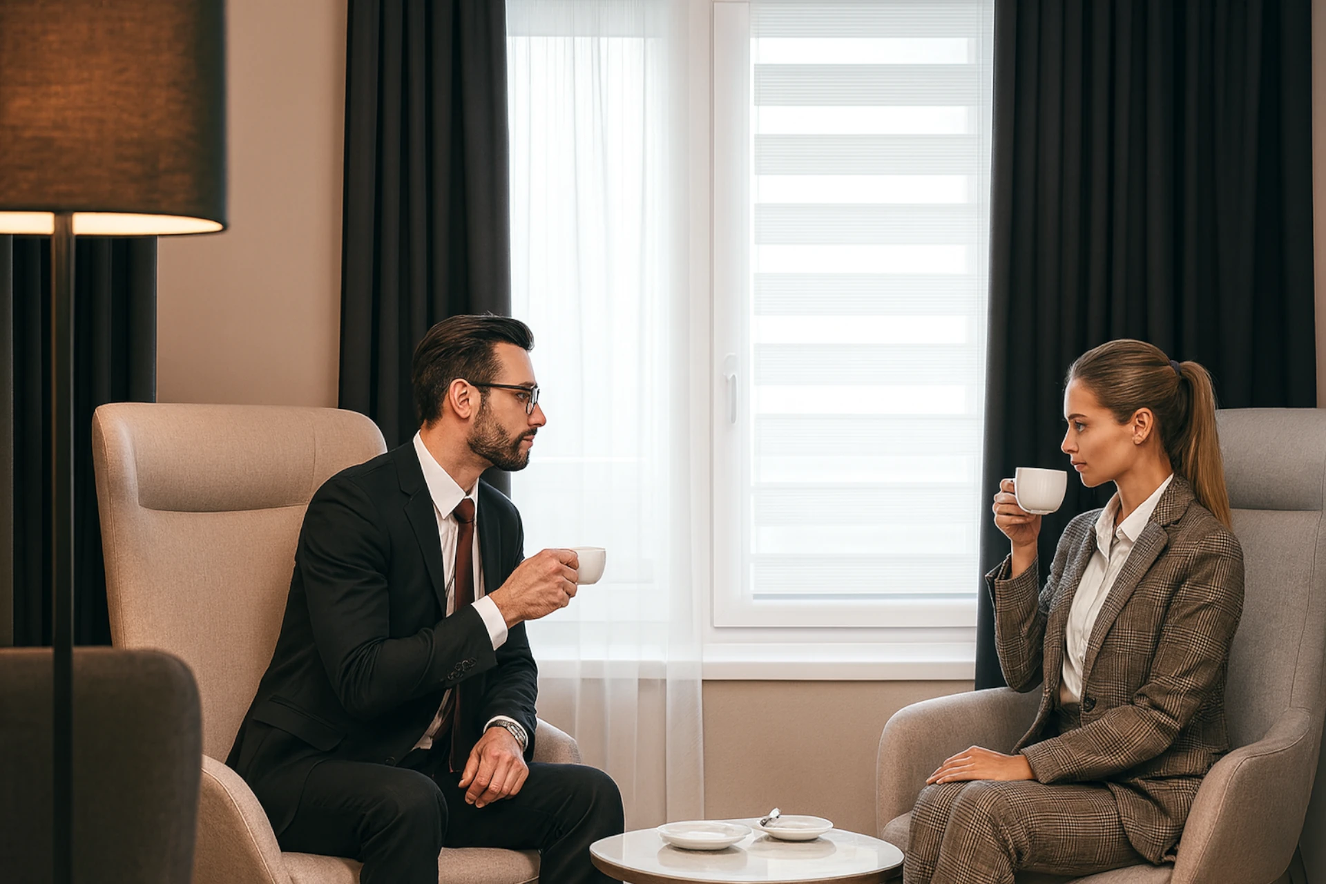 made to measure curtains in office