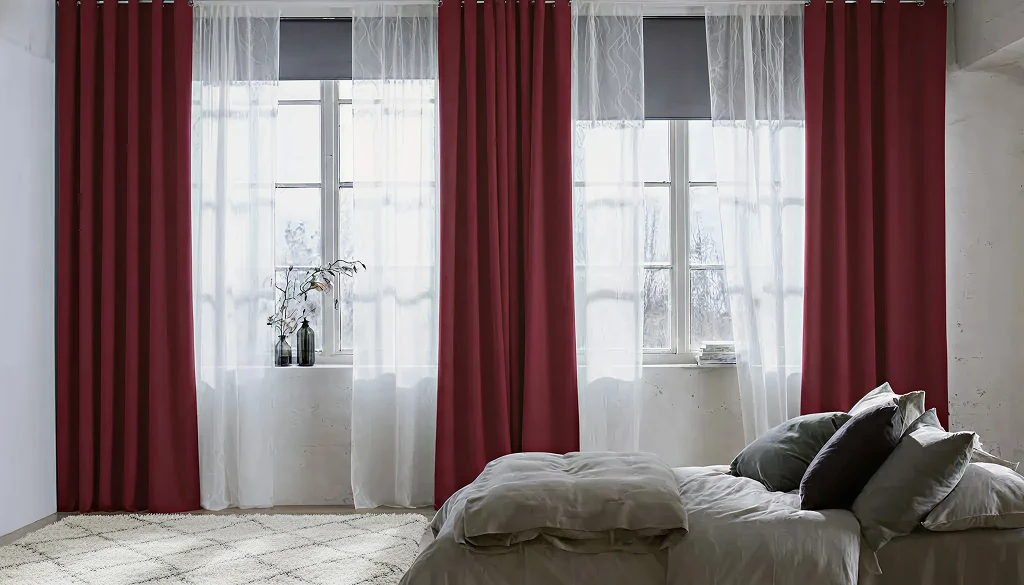 Sheer Curtains layered with made-to-measure curtains