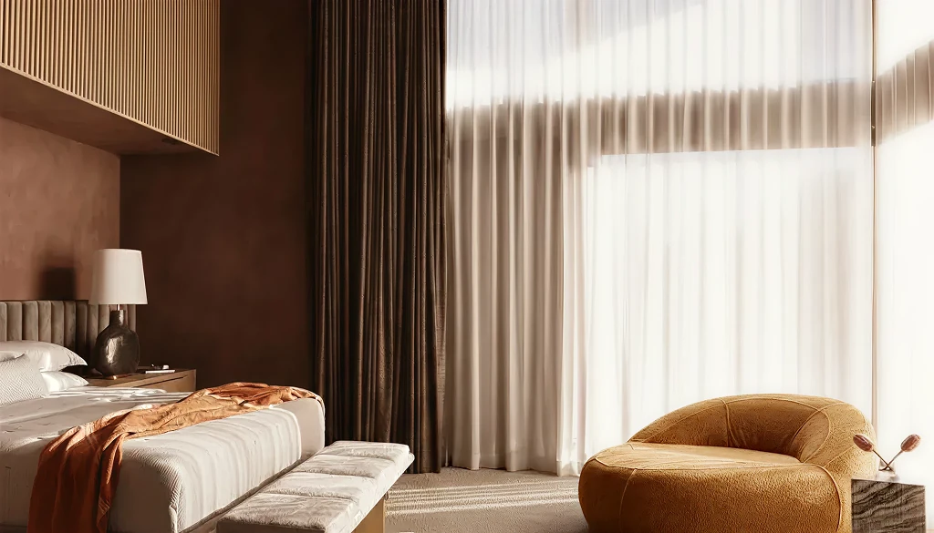 Sheer Curtains layered with made-to-measure curtains