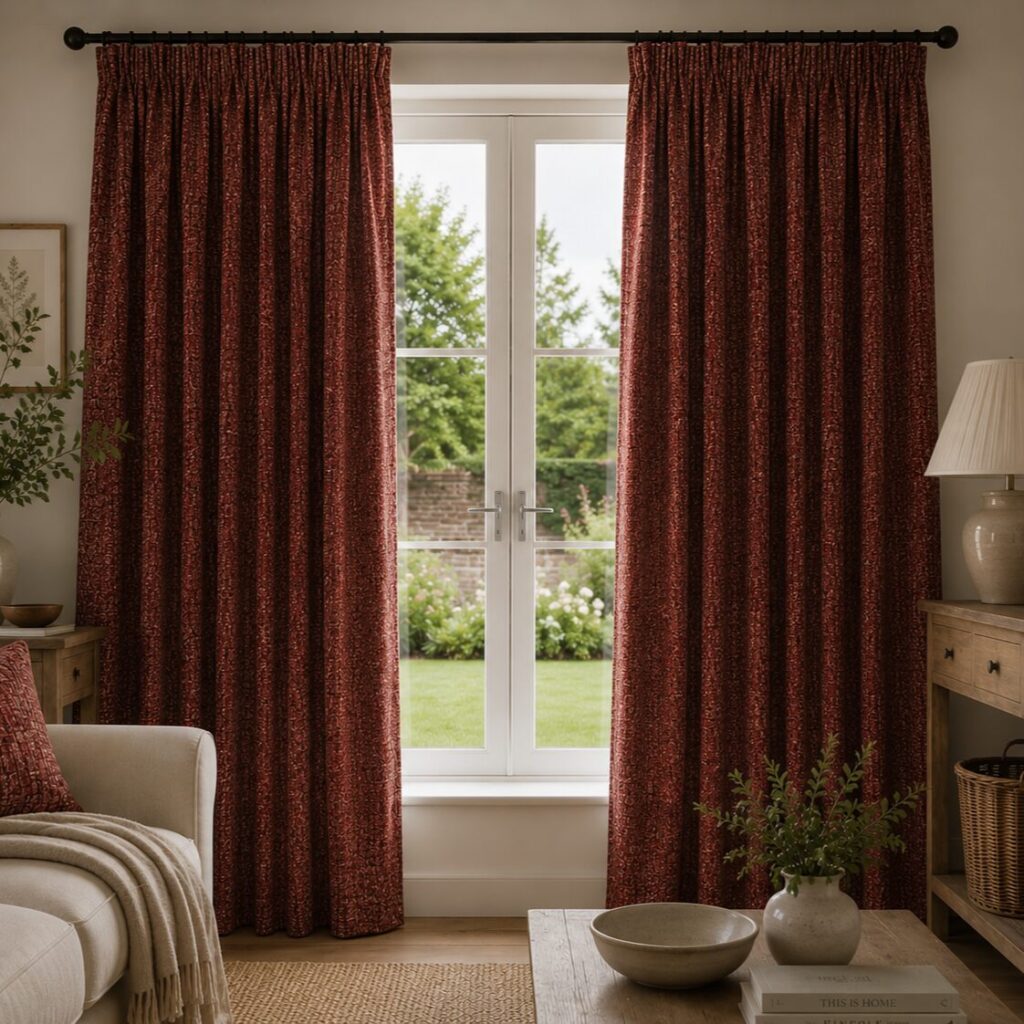 red curtains Lounge